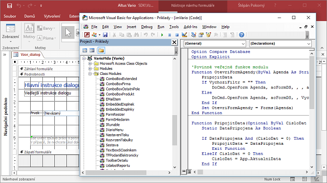 Vario SDK a VBA