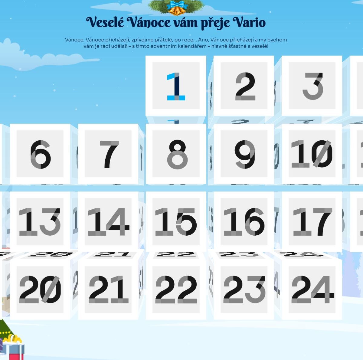 24 speciálních slev. Online adventní kalendář od Varia