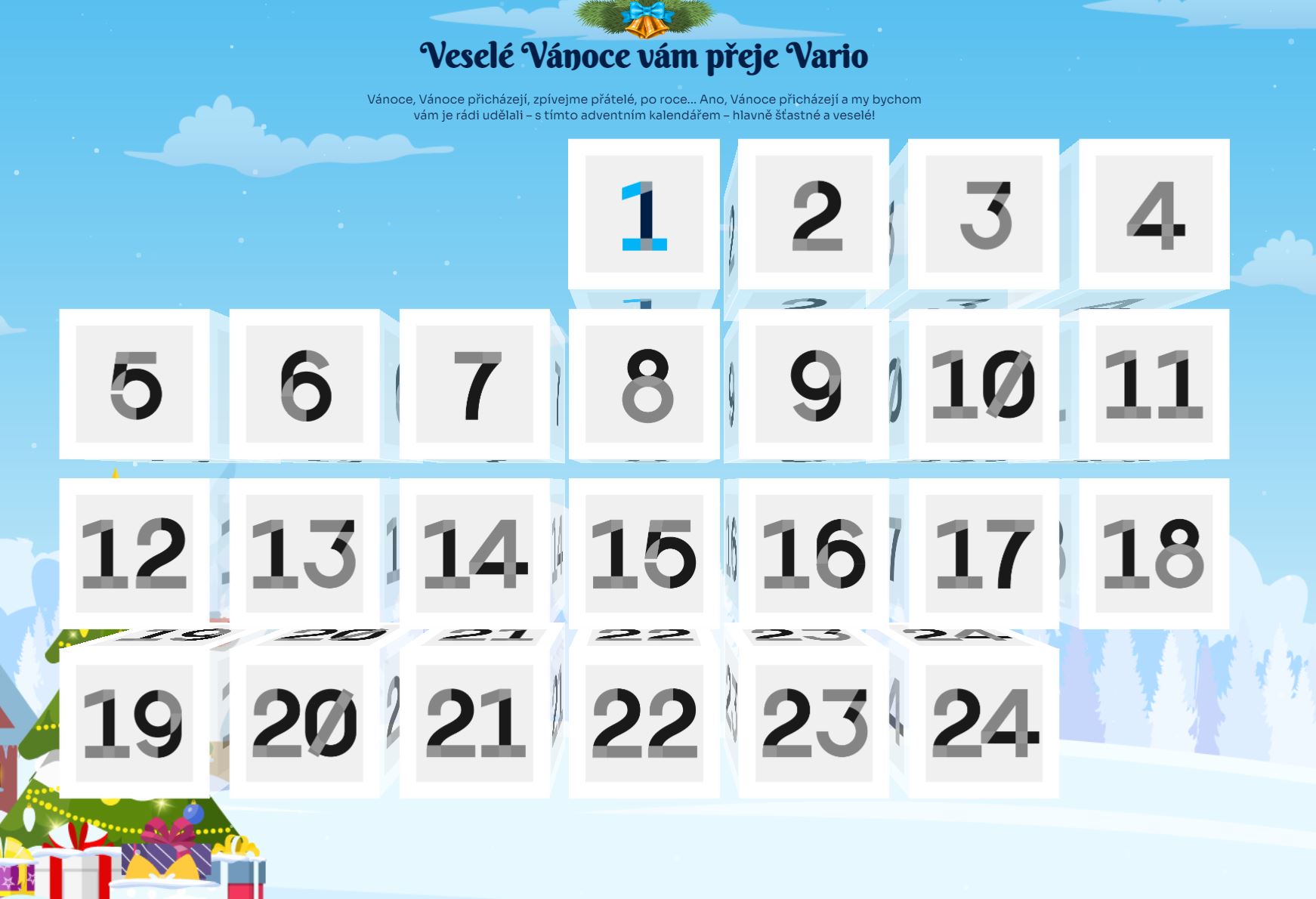 24 speciálních slev. Online adventní kalendář od Varia